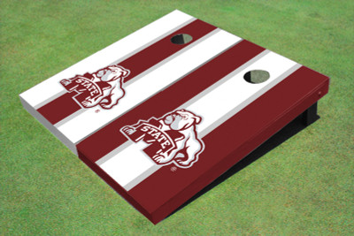 Mississippi State University Bulldog Alternating Long Stripe Cornhole Boards