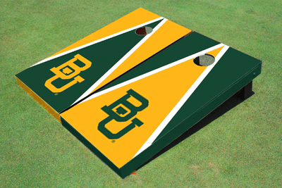 Baylor University BU Alternating Triangle Custom Cornhole Board