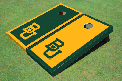 Baylor University BU Alternating Border Custom Cornhole Board Baylor University BU Alternating Border Custom Cornhole Board