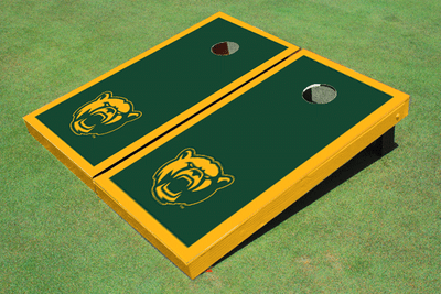 Baylor University Bear Head Hunter Green Matching Border Custom Cornhole Board