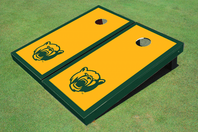 Baylor University Bear Head Yellow Matching Border Custom Cornhole Board
