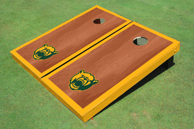 Baylor University Bear Head Yellow Rosewood Matching Border Borders Custom Cornhole Board Baylor University Bear Head Yellow Rosewood Matching Border Borders Custom Cornhole Board