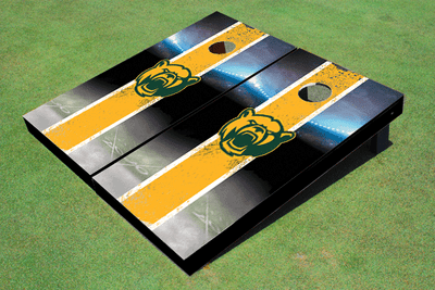 Baylor University Bear Head Field Long Strip Matching Yellow Custom Cornhole Board
