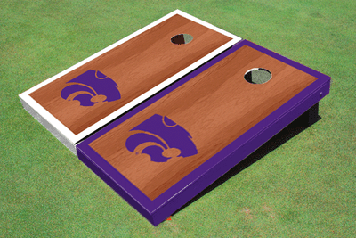 Kansas State University Wildcats Rosewood Alternating Border Cornhole Boards