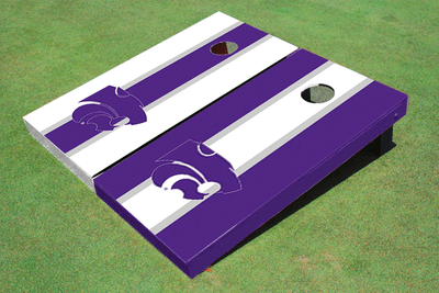 Kansas State University Wildcats Word Mark Alternating Long Stripe Cornhole Boards