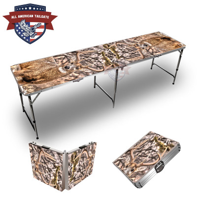 9 Point Buck Themed 8ft Tailgate Table