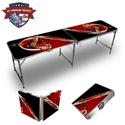 Wine Glass Themed 8ft Tailgate Table