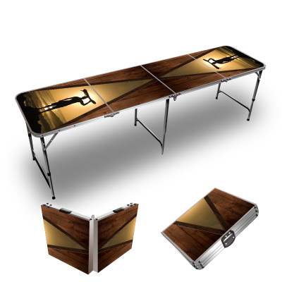 Wood Long Boards Themed 8ft Tailgate Table