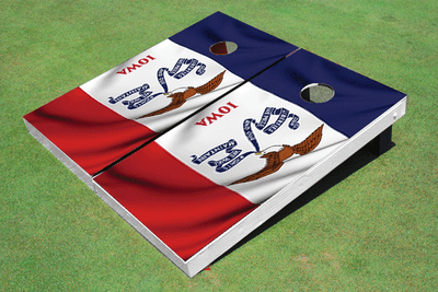 Iowa State Flag Custom Cornhole Board Iowa State Flag Custom Cornhole Board