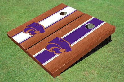 Kansas State University Wildcats Rosewood Alternating Long Stripe Cornhole Boards Kansas State University Wildcats Rosewood Alternating Long Stripe Cornhole Boards