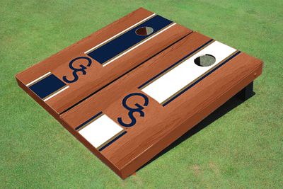 Georgia Southern University "GS" Rosewood Alternating Long Stripe Custom Cornhole Board