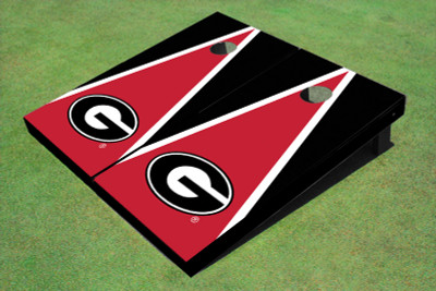 University Of Georgia "G" Red And Black Matching Triangle Cornhole Boards