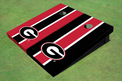 University Of Georgia "G" Alternating Long Stripe Cornhole Boards