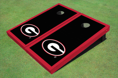 University Of Georgia "G" Red Matching Border Cornhole Boards