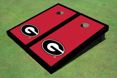 University Of Georgia "G" Black Matching Border Cornhole Boards University Of Georgia "G" Black Matching Border Cornhole Boards