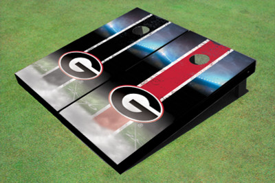 University Of Georgia "G" Field Long Strip Alternating Themed Cornhole Boards