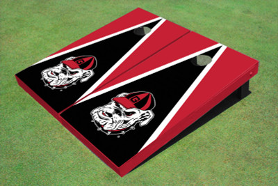 University Of Georgia "Hairy Dawg" Black And Red Matching Triangle Cornhole Boards