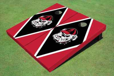 University Of Georgia "Hairy Dawg" Black And Red Matching Diamond Cornhole Boards