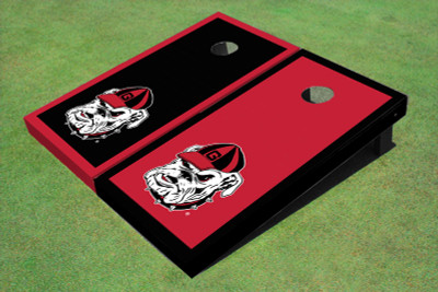 University Of Georgia "Hairy Dawg" Alternating Border Cornhole Boards University Of Georgia "Hairy Dawg" Alternating Border Cornhole Boards