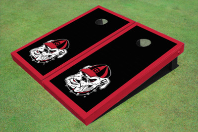 University Of Georgia "Hairy Dawg" Red Matching Border Cornhole Boards University Of Georgia "Hairy Dawg" Red Matching Border Cornhole Boards