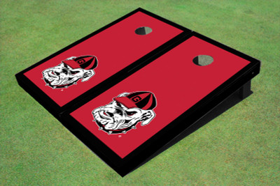 University Of Georgia "Hairy Dawg" Black Matching Border Cornhole Boards