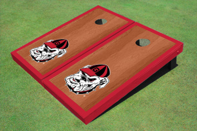 University Of Georgia "Hairy Dawg" Red Rosewood Matching Borders Cornhole Boards