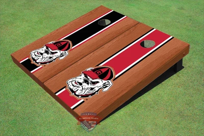 University Of Georgia "Hairy Dawg" Rosewood Alternating Long Stripe Cornhole Boards