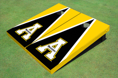Appalachian State University "A" Black And Yellow Matching Triangle Cornhole Boards Appalachian State University "A" Black And Yellow Matching Triangle Cornhole Boards