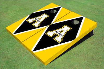 Appalachian State University "A" Black And Yellow Matching Diamond Cornhole Boards