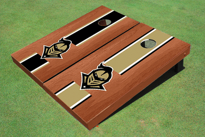 University Of Central Florida "Knightro" Rosewood Alternating Long Stripe Custom Cornhole Board