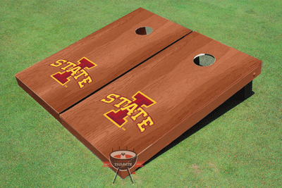Iowa State University "I" Solid Rosewood Cornhole Boards Iowa State University "I" Solid Rosewood Cornhole Boards