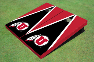 University Of Utah 'U' Black And Red Matching Triangle Cornhole Boards