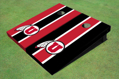 University Of Utah 'U' Alternating Long Stripe Cornhole Boards University Of Utah 'U' Alternating Long Stripe Cornhole Boards
