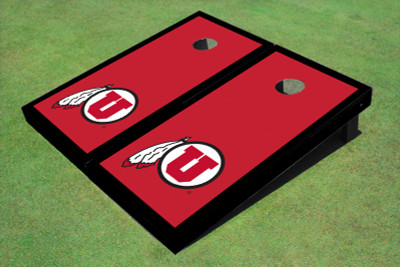 University Of Utah 'U' Red Matching Border Cornhole Boards