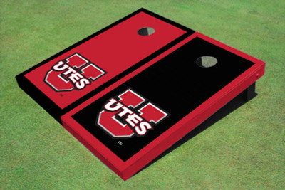 University Of Utah 'UTES' Alternating Border Cornhole Boards