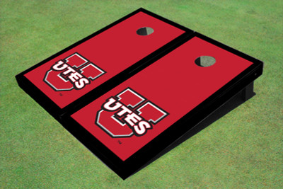 University Of Utah 'UTES' Red Matching Border Cornhole Boards