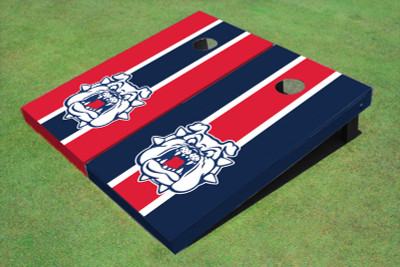 Fresno State Bulldog 'Dog Face' Alternating Long Stripe Cornhole Boards Fresno State Bulldog 'Dog Face' Alternating Long Stripe Cornhole Boards