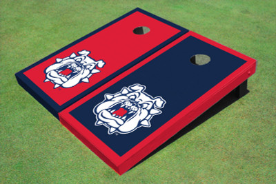 Fresno State Bulldog 'Dog Face' Alternating Border Cornhole Boards