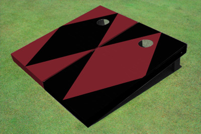 Maroon And Black Alternating Diamond No Stripe Custom Cornhole Board Maroon And Black Alternating Diamond No Stripe Custom Cornhole Board