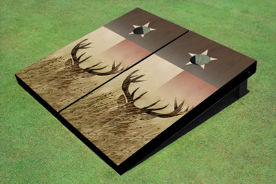 Custom Texas Flag With Deer Themed Cornhole Boards Custom Texas Flag With Deer Themed Cornhole Boards