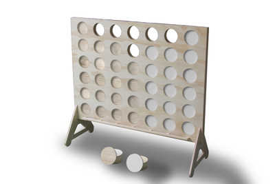 Giant Natural Wood Connect 4 / 4 In A Row / 4 To Score - Premium Natural Wood Connect 4 Game Giant Natural Wood Connect 4 / 4 In A Row / 4 To Score - Premium Natural Wood Connect 4 Game