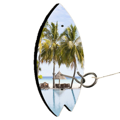Beach Straw Shade Surf Board Shape Hook and Ring Toss Lawn Game Beach Straw Shade Surf Board Shape Hook and Ring Toss Lawn Game