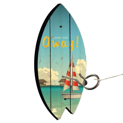 Beach Sail Boat Surf Board Shape Hook and Ring Toss Lawn Game Beach Sail Boat Surf Board Shape Hook and Ring Toss Lawn Game
