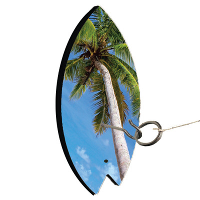 Beach Palm Tree 1 Surf Board Shape Hook and Ring Toss Lawn Game Beach Palm Tree 1 Surf Board Shape Hook and Ring Toss Lawn Game