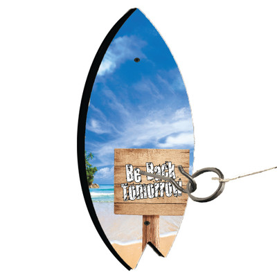 Be Back Tomorrow Surf Board Shape Hook and Ring Toss Lawn Game Be Back Tomorrow Surf Board Shape Hook and Ring Toss Lawn Game