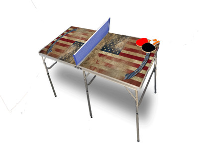 American Flag Constitution Portable Table Tennis Ping Pong Folding Table w/Accessories American Flag Constitution Portable Table Tennis Ping Pong Folding Table w/Accessories