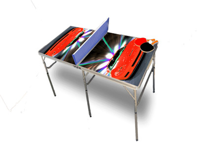 Red Corvette Portable Table Tennis Ping Pong Folding Table w/Accessories Red Corvette Portable Table Tennis Ping Pong Folding Table w/Accessories