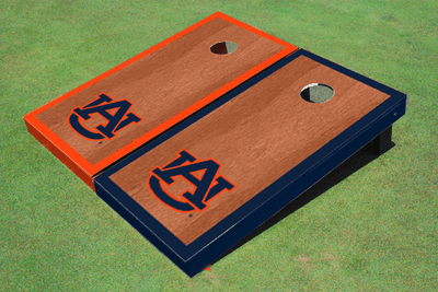 Auburn University Rosewood Alternating Border Cornhole Boards