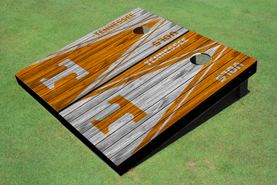 University Of Tennessee Alternating Wood Look Triangle Cornhole Boards University Of Tennessee Alternating Wood Look Triangle Cornhole Boards