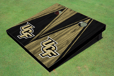 University Of Central Florida Alternating Wood Look Triangle Cornhole Boards